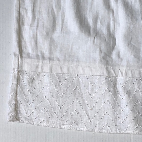 NWT Dana Bachman Linen Cotton Blend White Sleeveless Summer Dress - Size 4 - Picture 2 of 6